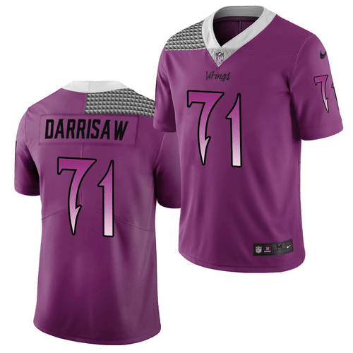 Christian Darrisaw Minnesota Vikings 2021 NFL Draft City Edition- Purple Jersey