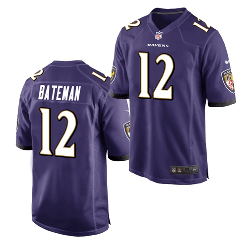 Baltimore Ravens Rashod Bateman 2021 NFL Draft Game- Purple Jersey