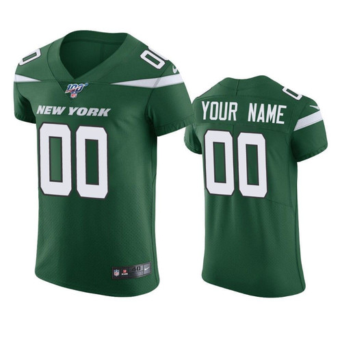 New York Jets Custom Green 100th Season Vapor Elite Jersey