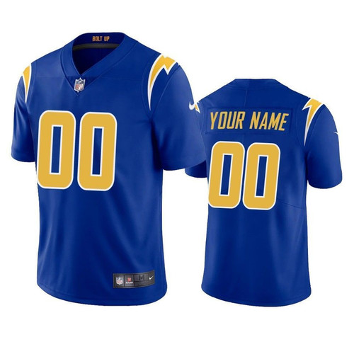 Men's  Royal Los Angeles Chargers Alternate Custom Game Jersey