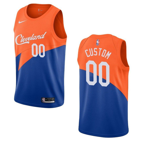 2019-20 Youth Cleveland Cavaliers #00 Custom City Edition Swingman Jersey - Blue , Basketball Jersey