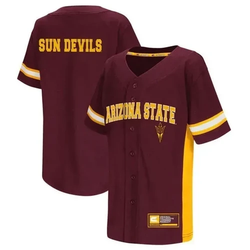   Male Arizona State Sun Devils Maroon NCAA Baseball Jersey , Baseball Uniform , NCAA jerseys