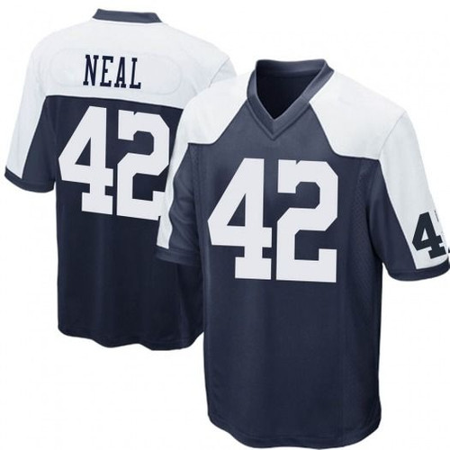 Keanu Neal Dallas Cowboys Game Navy Blue Throwback Jersey - Men's