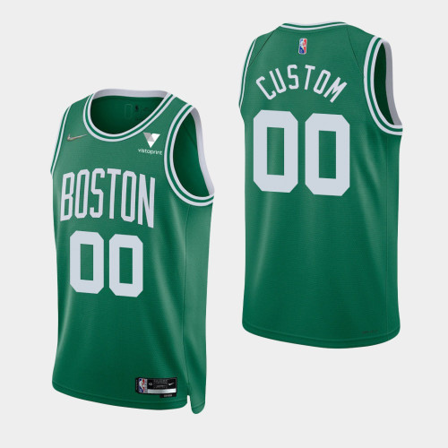 Boston Celtics 75th Anniversary Diamond #00 Custom 2021-22 Kelly Green Swingman Jersey - Icon