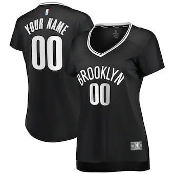 Brooklyn Nets Women's Fast Break Custom Jersey Black - Icon Edition