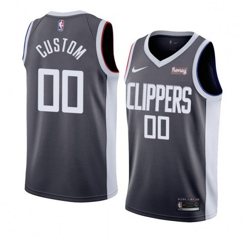 Los Angeles Clippers 2021 Custom Earned Edition Swingman Jersey Black