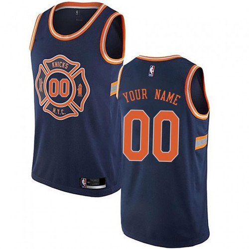 New York Knicks Custom Jersey Navy 2020 City Edition Basketball Sewn Fashionsportsusa On Artfire