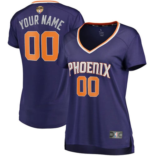 Women's Purple Phoenix Suns 2021 NBA Finals Bound Fast Break Replica Custom Jersey - Icon Edition