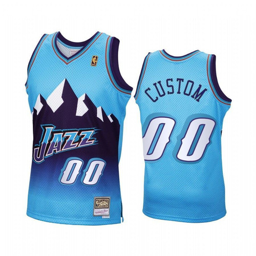 Men's Custom Utah Jazz Blue Jersey 2020 Reload Classic