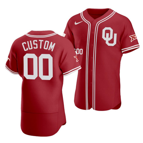 Men's Oklahoma Sooners Custom 2021 Vapor Prime Red College Baseball Jersey