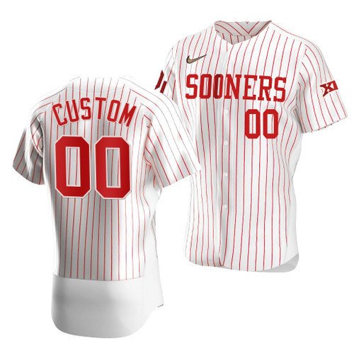 Oklahoma Sooners Youth's Custom White 2021 Vapor Prime College Baseball Jersey