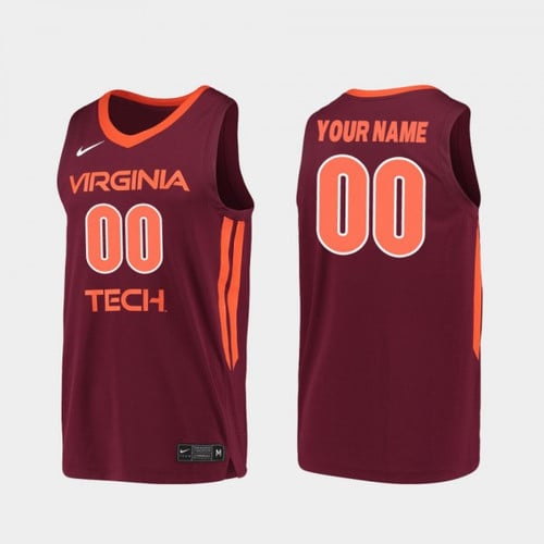 Replica Men's Virginia Tech Hokies Customized Jersey #00 2019-20 College Basketball