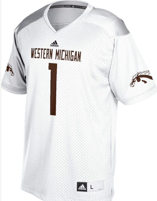 Men Custom Western Michigan Broncos University #1 Replica Jersey