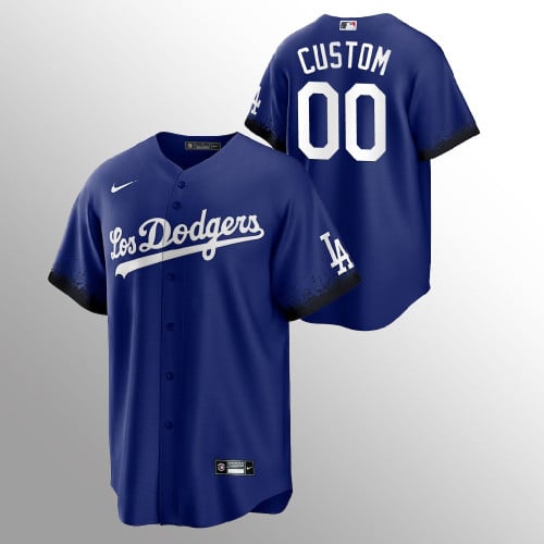Custom Los Angeles Dodgers Royal 2021 City Connect Replica Jersey