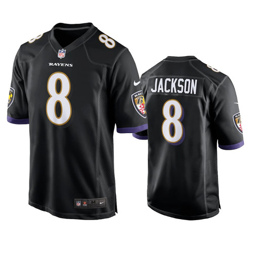 Baltimore Ravens Lamar Jackson Black Game Jersey - Men