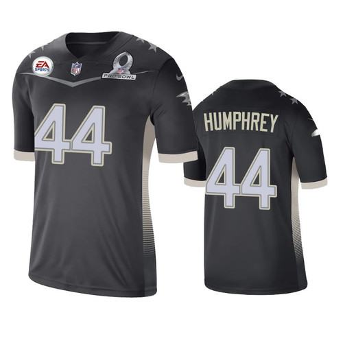 Baltimore Ravens Marlon Humphrey Anthracite 2021 AFC Pro Bowl Game Jersey