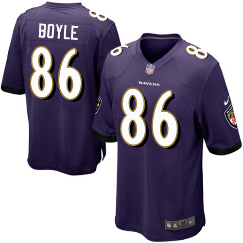 Men's Baltimore Ravens 86 Nick Boyle Game Purple Team Color Jersey
