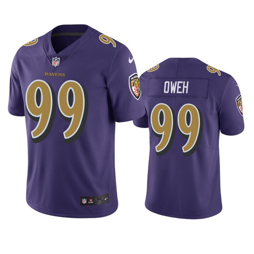 Color Rush Limited Baltimore Ravens Odafe Oweh Purple Jersey - Men's
