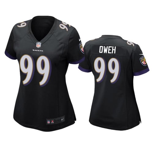 Women's Baltimore Ravens Odafe Oweh Black Game Jersey