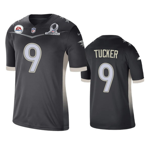 Baltimore Ravens Justin Tucker Anthracite 2021 AFC Pro Bowl Game Jersey
