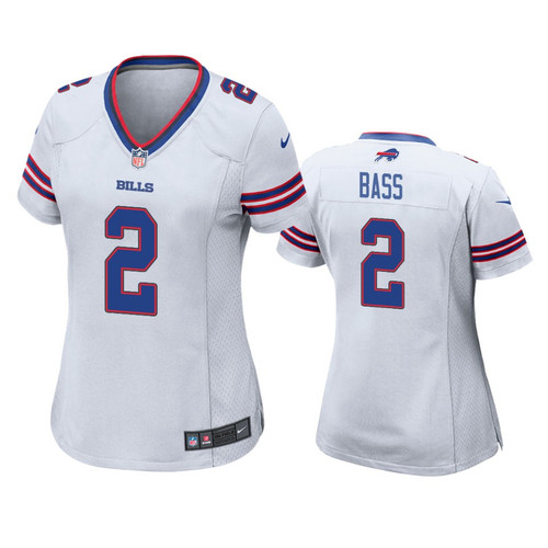Women's Buffalo Bills Tyler Bass White Game Jersey