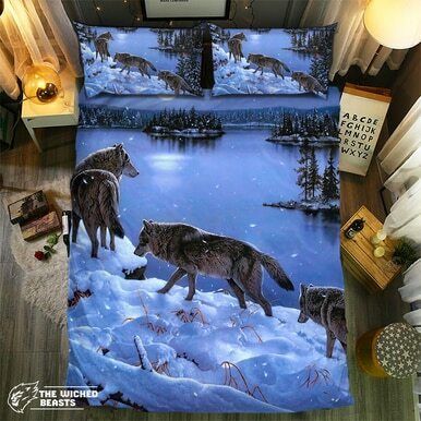Wolf Collection #091083D Customize Bedding Set Duvet Cover SetBedroom Set Bedlinen , Comforter Set