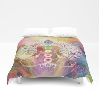 3D Chakra Balance Duvet Cover Bedding Sets , Comforter Set