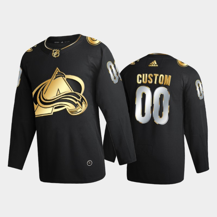 Colorado Avalanche Custom #00 2020-21 2021 Golden Edition Black Limited  Jersey