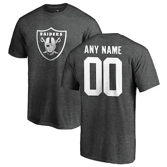 Las Vegas Raiders NFL Pro Line Customized One Color Shirt - Ash