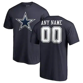 Dallas Cowboys Customized Icon Name & Number T-Shirt - Navy