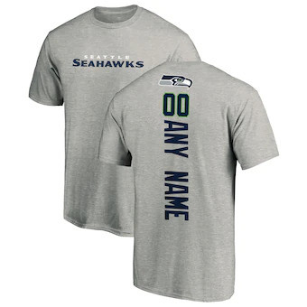 Youth Seattle Seahawks NFL Pro Line Customized Playmaker T-Shirt - Heather Gray