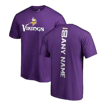 Youth Minnesota Vikings NFL Pro Line Customized Playmaker T-Shirt - Purple