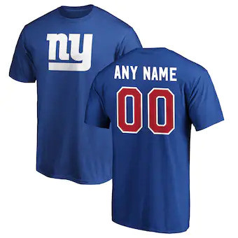 New York Giants Winning Streak Customized Any Name & Number T-Shirt - Royal