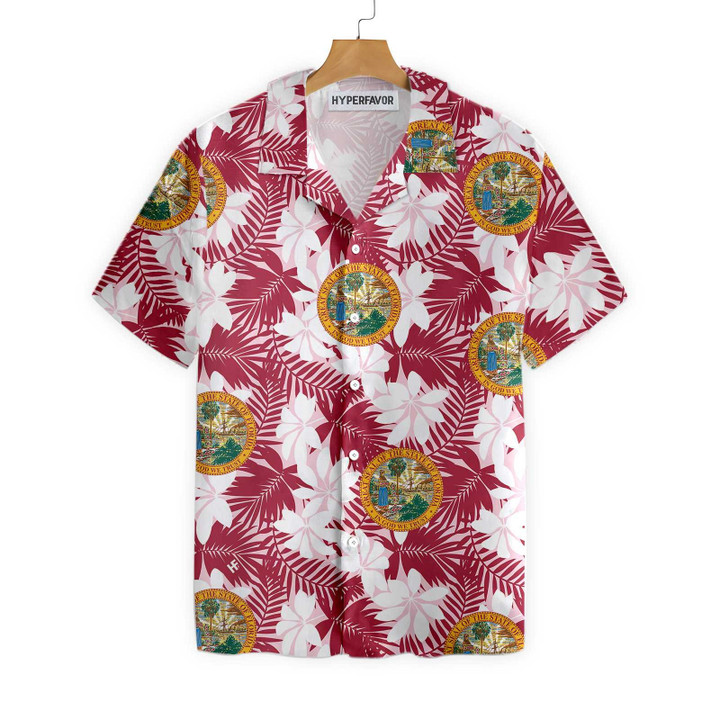 Florida Flag Seamless Pattern USA Hawaiian Shirt