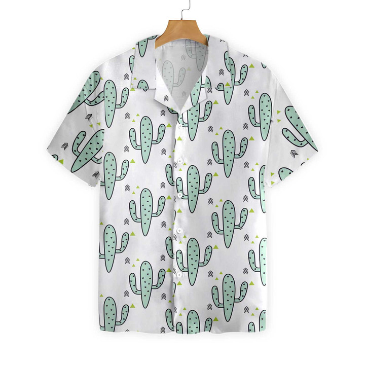 Green Mint Cactuses Hawaiian Shirt