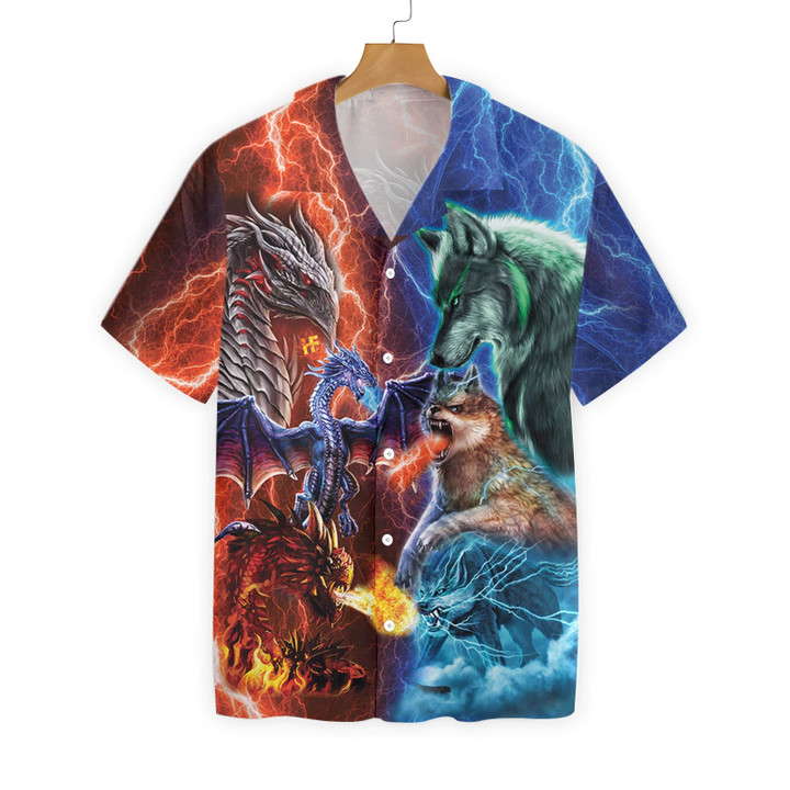 Dragon Vs Wolves EZ12 0212 Hawaiian Shirt