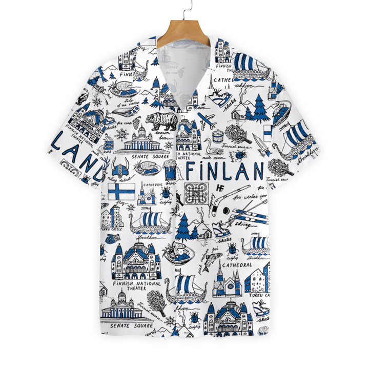 I Love Finland Doodle EZ02 0207 Hawaiian Shirt