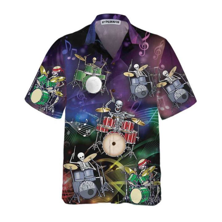 Drummer To The Bone Hawaiian Shirt, Cool Drum Shirt, Best Gift For Drummers
