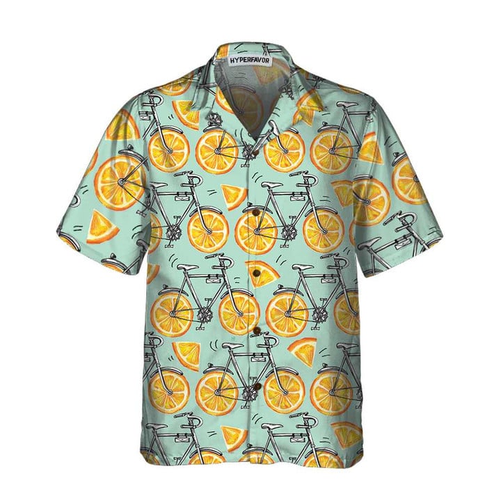 I Love Cycling And Orange Hawaiian Shirt, Bicycle Shirt For Men & Women, Best Gift For Bikers