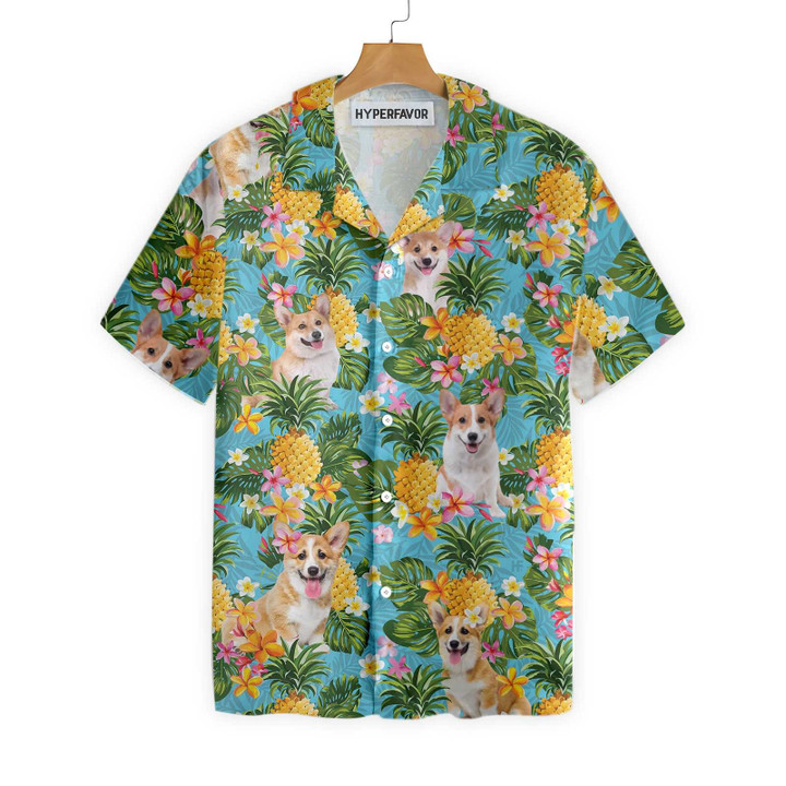 Pineapple Corgis Lover Hawaiian Shirt