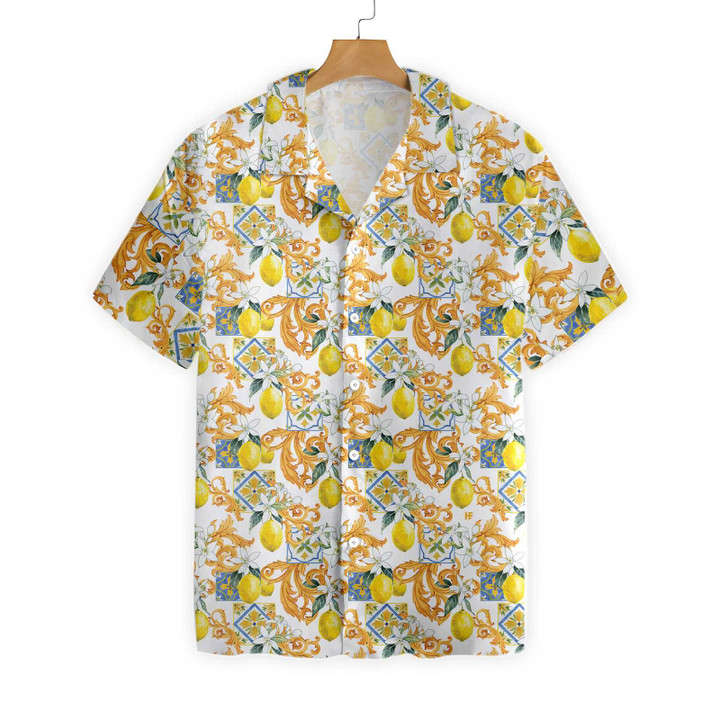 Sicilian Style Lemon Print Hawaiian Shirt