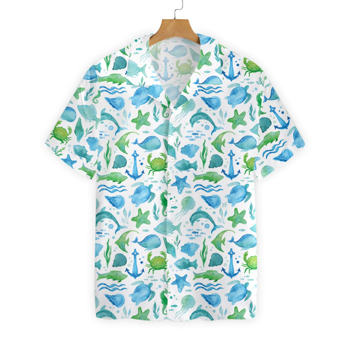 Ocean Fish Pattern v2 EZ05 2610 Hawaiian Shirt