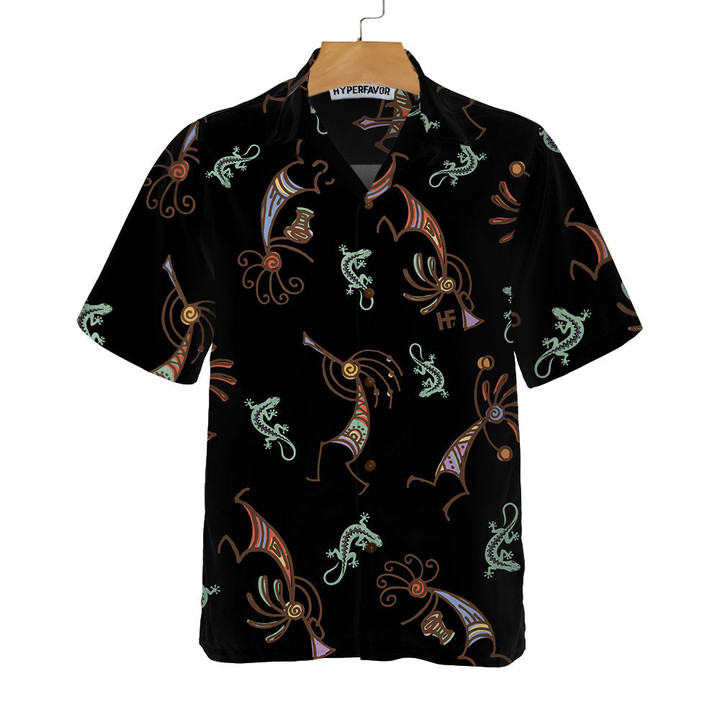 Native American Kokopelli Lizard Tribal Hawaiian Shirt, Funny Native American Indian Shirt