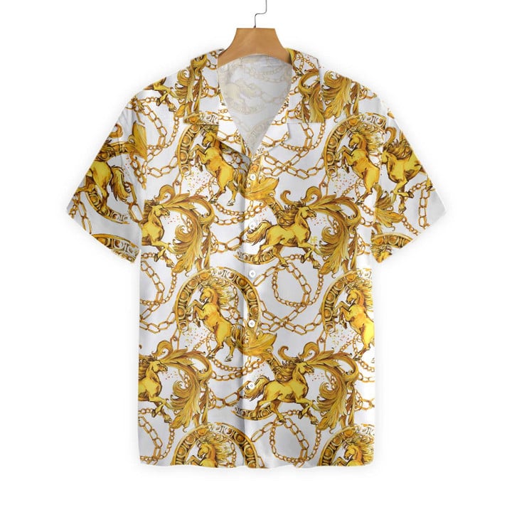 Luxury Golden Horses Hawaiian Shirt