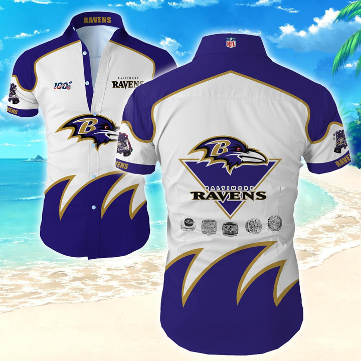 Nfl Baltimore Ravens Hawaiian Shirt Tropical Shirt Mens Summer Button Up Shirt For Men Beach Wear Short Sleeve Hawaii Shirt