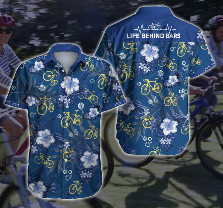 Cycling Hawaii Shirt Ver2 Summer Button Up Shirt For Men Beach Wear Short Sleeve Hawaii Shirt