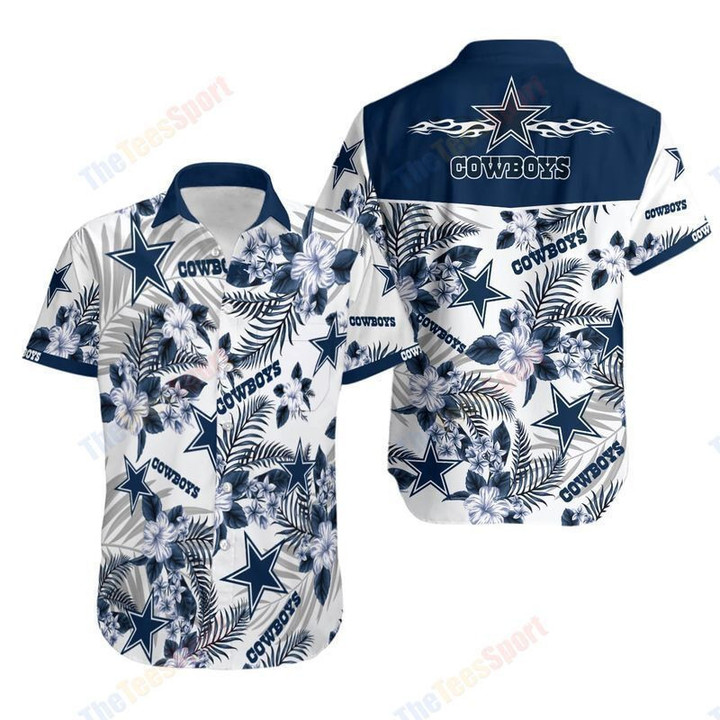 NFL Dallas Cowboys 3D Hawaii Button Shirt TNT-00635-HWS