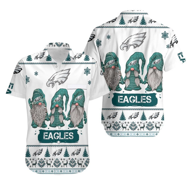 Christmas Gnomes Philadelphia Eagles Ugly Sweatshirt Christmas 3D Hawaiian Shirt