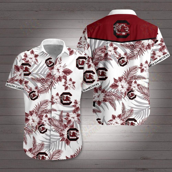 South Carolina Gamecocks Hawaii Shirt Summer Button Up Shirt For Men Beach Wear Short Sleeve Hawaii Shirt