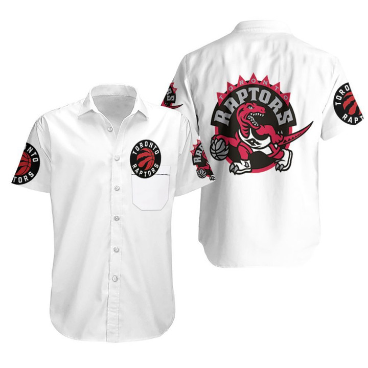 Toronto Raptors Basketball Classic Mascot Logo Gift For Raptors Fans White Hawaiian Shirt
